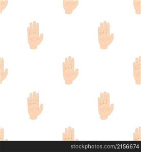 Hand showing five fingers. Welcome or stopping gesture. pattern seamless background texture repeat wallpaper geometric vector. Hand showing five fingers pattern seamless vector