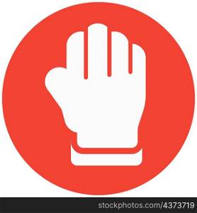 Hand sign for stopping traffic signal sign board
