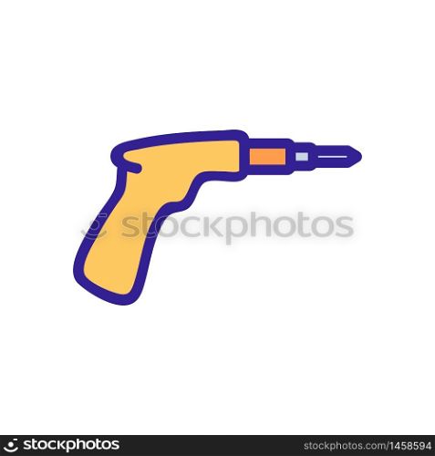 hand soldering iron icon vector. hand soldering iron sign. color symbol illustration. hand soldering iron icon vector outline illustration