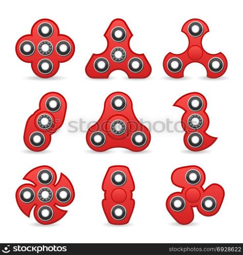 Hand Spinner Toy. Fidget Toy For Increased Focus, Stress Relief. Flat Vector Icons. Hand Spinner Toy. Fidget Toy For Increased Focus, Stress Relief. Popular Toys