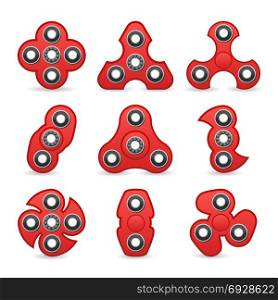 Hand Spinner Toy. Fidget Toy For Increased Focus, Stress Relief. Flat Vector Icons. Hand Spinner Toy. Fidget Toy For Increased Focus, Stress Relief. Popular Toys