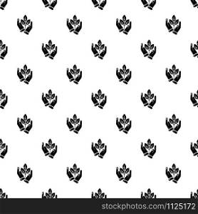 Hand sprout pattern vector seamless repeating for any web design. Hand sprout pattern vector seamless