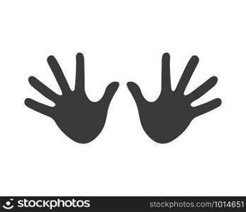 Hand stop and denied vector icon illustration design template