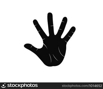 Hand stop and denied vector icon illustration design template