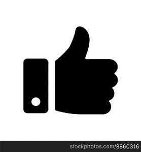 Hand Thumb Up icon. Arm gesture. Symbol for application, design, websites, presentation. Isolated on white background. Vector Illustration