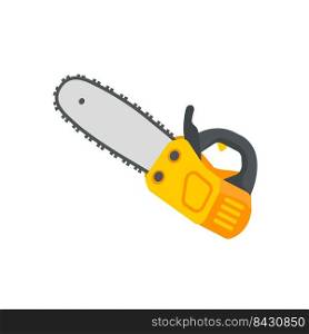 Hand tools vector. Saw with a zigzag blade for cutting wood.