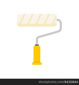 Hand tools vector. The wooden brush has soft bristles. for painting the wall