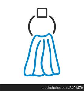 Hand Towel Icon. Editable Bold Outline With Color Fill Design. Vector Illustration.