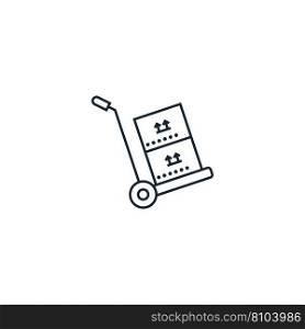 Hand trolley creative icon from delivery icons Vector Image
