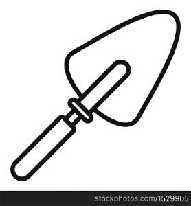 Hand trowel icon. Outline hand trowel vector icon for web design isolated on white background. Hand trowel icon, outline style