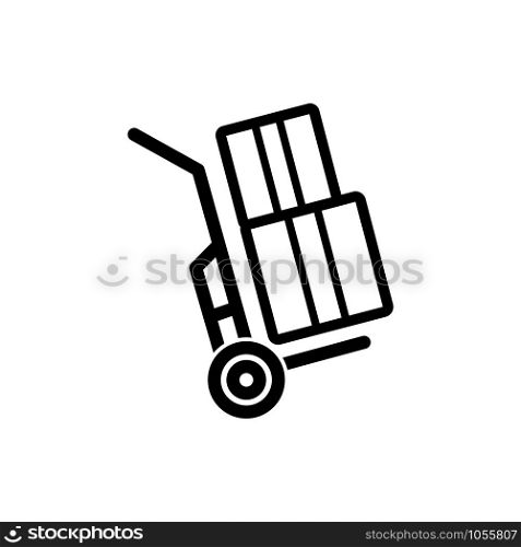 hand truck - logistic icon vector design template