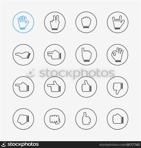 Hand ui icons