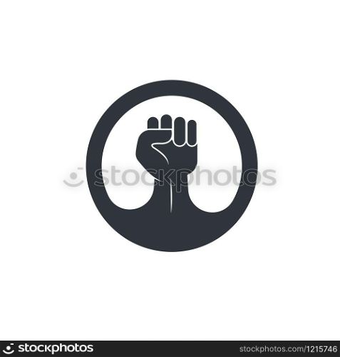 Hand up clenched vector icon illustration design template