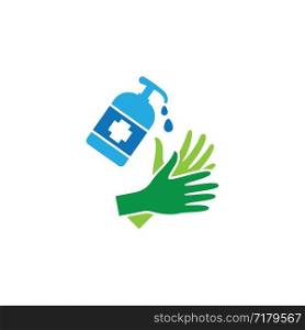Hand wash logo template vector icon design