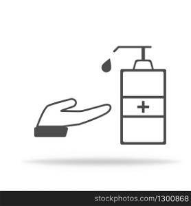 Hand wash with soap. Drop of soap to stay healthy and protected from a virus, covid, coronavirus. Vector EPS 10