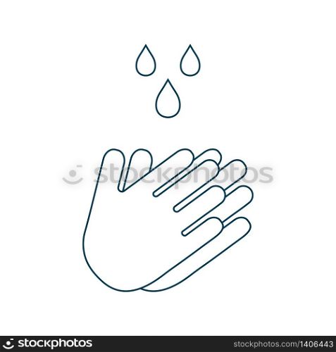 Hand washing, hand sanitizer icon isolated on white background. Vector illustration