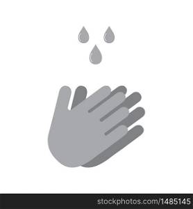 Hand washing, hand sanitizer icon isolated on white background. Vector illustration