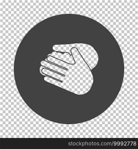 Hand Washing Icon. Subtract Stencil Design on Tranparency Grid. Vector Illustration.