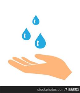 Hand washing vector icon hygiene symbol on white isolated background eps 10. Hand washing vector icon hygiene symbol on white isolated background