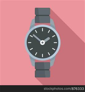 Hand watch icon. Flat illustration of hand watch vector icon for web design. Hand watch icon, flat style