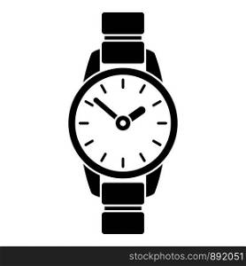 Hand watch icon. Simple illustration of hand watch vector icon for web design isolated on white background. Hand watch icon, simple style