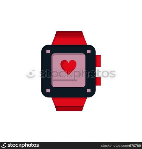 Hand watch, Love, Heart, Wedding Flat Color Icon. Vector icon banner Template