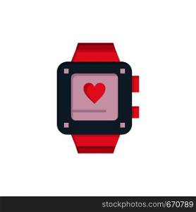 Hand watch, Love, Heart, Wedding Flat Color Icon. Vector icon banner Template