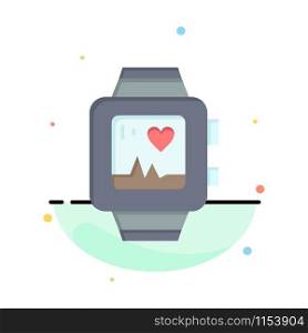Hand watch, Watch, Love, Heart Business Logo Template. Flat Color