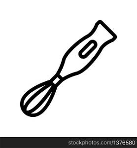 hand whisk for whipping icon vector. hand whisk for whipping sign. isolated contour symbol illustration. hand whisk for whipping icon vector outline illustration