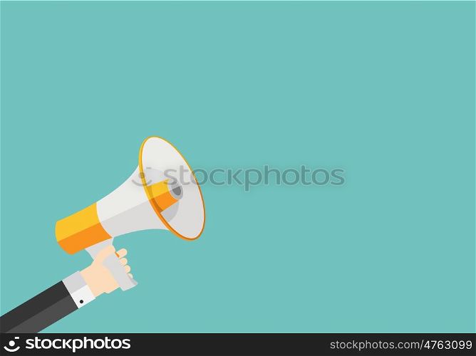 Hand with Megaphone and Place for Your Text Vector Illustration EPS10. Hand with Megaphone and Place for Your Text Vector Illustration