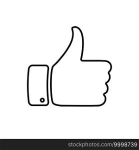 hand with thumb up and like vector icon. hand with thumb up and like con for your design