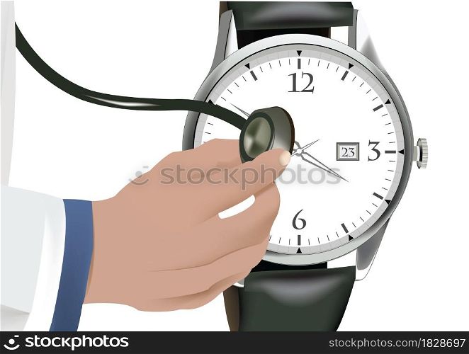 hand with wristwatch stethoscope hand with wristwatch stethoscope. hand with wristwatch stethoscope hand with wristwatch stethoscope stethoscope