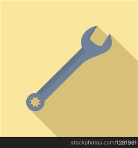 Hand wrench icon. Flat illustration of hand wrench vector icon for web design. Hand wrench icon, flat style