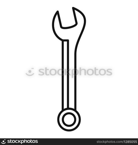 Hand wrench icon. Outline hand wrench vector icon for web design isolated on white background. Hand wrench icon, outline style