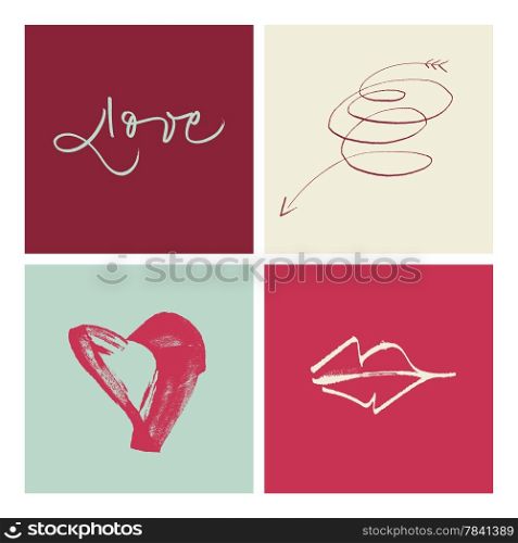 Hand-written Amore Love Amor illustration. EPS vector file. Hi res JPEG included.&#xA;