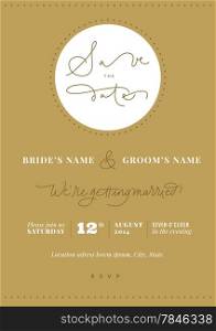 Hand-written Save the Date. EPS vector file. Hi res JPEG included.