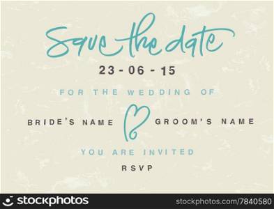 Hand written Save the Date. EPS vector file. Hi res JPEG included.&#xA;