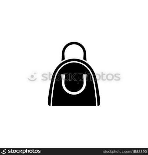 Handbag. Flat Vector Icon illustration. Simple black symbol on white background. Handbag sign design template for web and mobile UI element. Handbag Flat Vector Icon