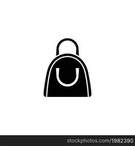 Handbag. Flat Vector Icon illustration. Simple black symbol on white background. Handbag sign design template for web and mobile UI element. Handbag Flat Vector Icon