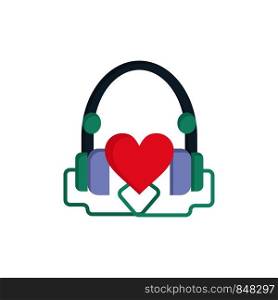 Handbag, Hearts, Love, Loving, Wedding Flat Color Icon. Vector icon banner Template