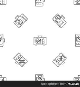Handbag lunch icon. Outline illustration of handbag lunch vector icon for web design isolated on white background. Handbag lunch icon, outline style