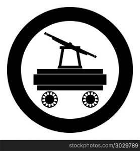 Handcar icon black color vector illustration simple image flat style