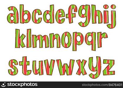 Handcrafted Christmas Cookie Letters. Color Creative Art Typographic Design