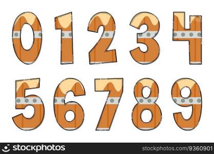 Handcrafted Delicious Beer Numbers. Color Creative Art Typographic Design