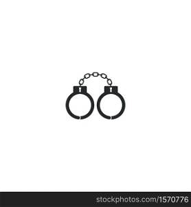 Handcuff simple vector icon illustration in flat design
