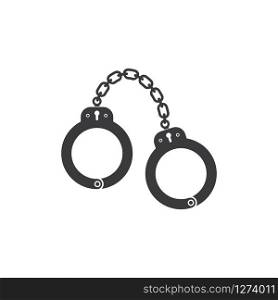 handcuff vector icon illustration design template