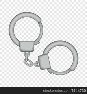 Handcuffs icon. Cartoon illustration of handcuffs vector icon for web. Handcuffs icon, cartoon style