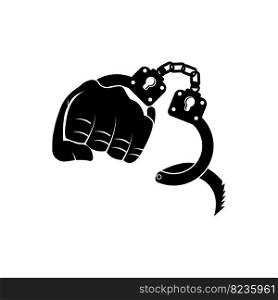 Handcuffs icon,logo vector illustration design template