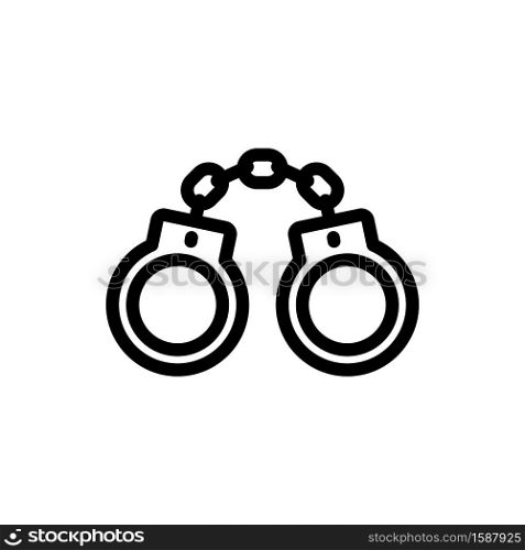 handcuffs icon vector symbol template