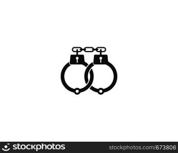 Handcuffs vector icon design illustration